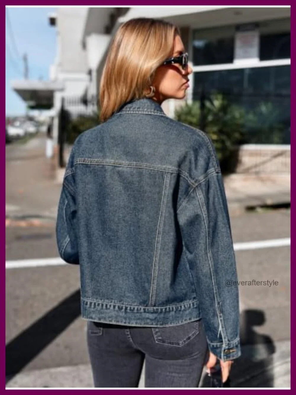 Cropped Denim Jacket Western Y2K Concert Outfit Oversized